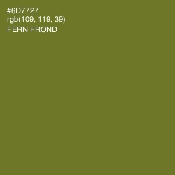 #6D7727 - Fern Frond Color Image